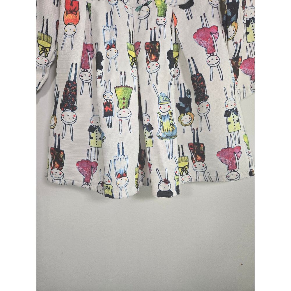 Abenmao "Fashionista Bunny" Girls Long Sleeve Dress. Size 120 (US Size 6-6X) - Picture 9 of 11